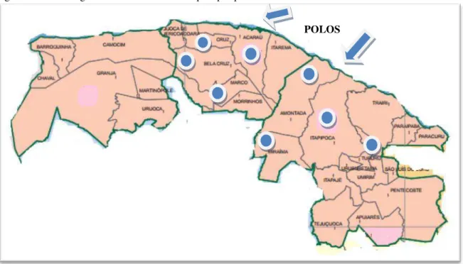 Figura 2 - Macrorregião Litoral Oeste e municípios pesquisados. 