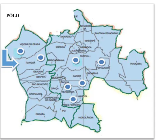 Figura 4 - Macrorregião Sobral e Ibiapaba e municípios pesquisados. 