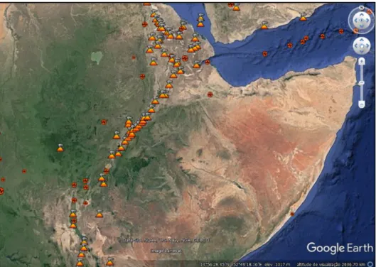 Figura 12- Rifte do Leste Africano (Google Earth). 