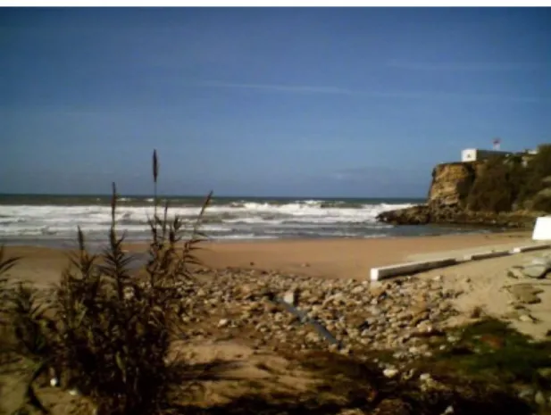 Figure 2.4  View of Magoito Beach and Ribeira da Mata water line. 