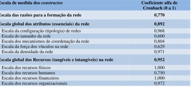 TABELA 3.1: Análises da confiabilidade das escalas utilizadas no estudo