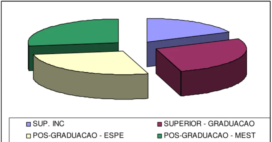 Gráfico 3: Distribuição da escolaridade – IC corporativa  Fonte: elaborado pela autora 