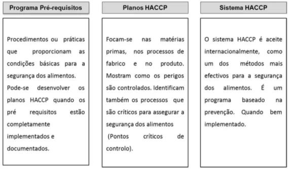 Figura 2.2. Programa pré-requisitos, planos HACCP e sistema HACCP  (Jenner,et al, 2005)