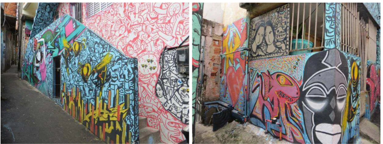 Figura 7: Fotografia de na viela Roberto de Barros após a intervenção de graffiti. 