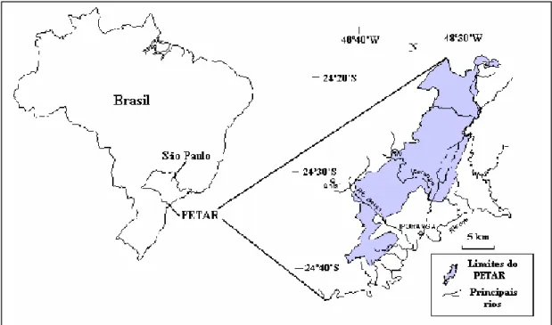 Figura 3.2 - Localização do PETAR. 