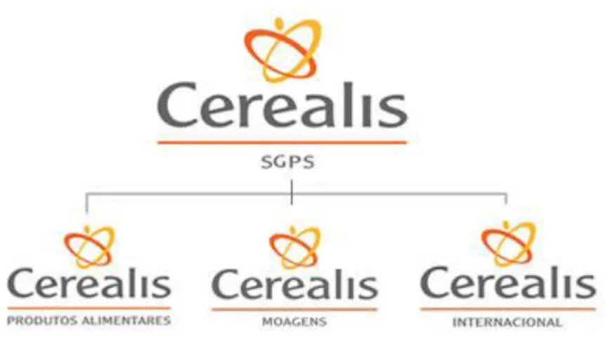 Figura 1.1 Relação das participações sociais no grupo Cerealis (Cerealis SGPS,  consultado em Agosto de 2014)