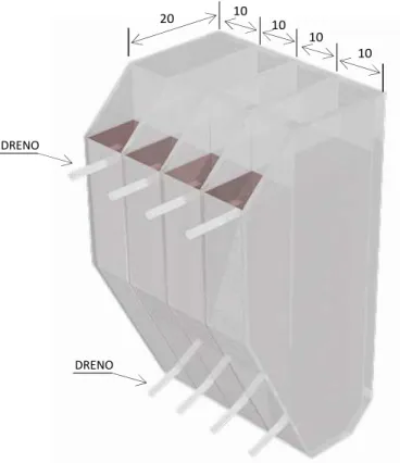 Figura 4.13-  Perspectiva do reator de lodos ativados em escala de bancada.  