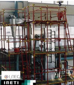 Figure 2.1 - Pilot-scale bubbling fluidized bed reactor where has occurred the combustion assays  (LNEG/UEZ) 