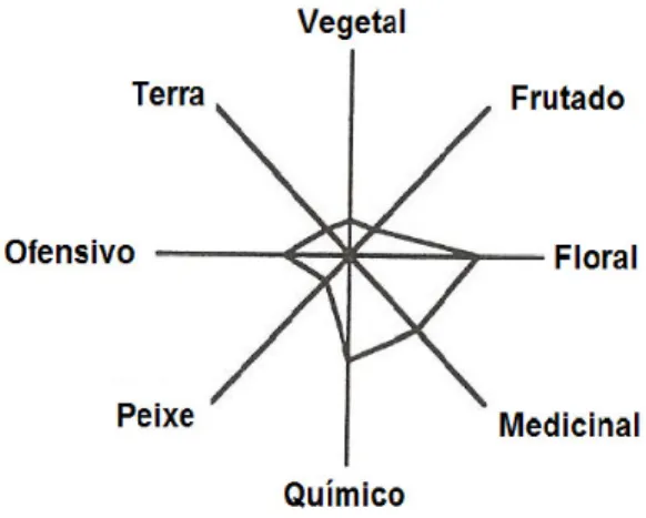 Figura 10 - Exemplo da caracterização de odor à saída do biofiltro (WEF, 2004). 