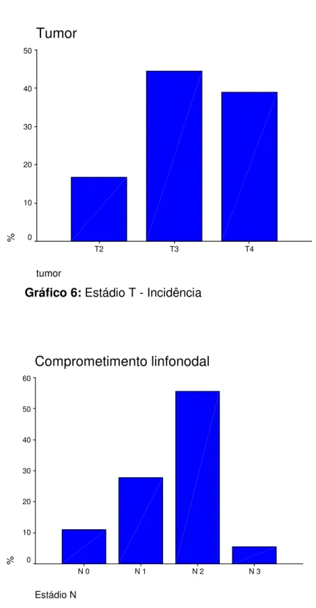 Gráfico 6: Estádio T - Incidência 
