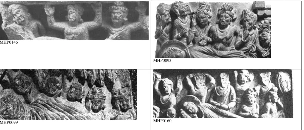 Tabela 9. Grupos de figuras em lamentação em pé – leigos, seres celestiais e monges 