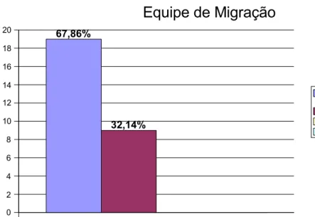 Gráfico 9: A relevância da equipe de migração.