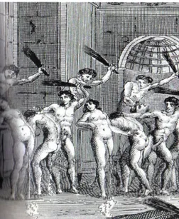 Illustration from the1797. Dutch edition of de Sade’s La Nouvelle Justine or the misfortunes of Virtue