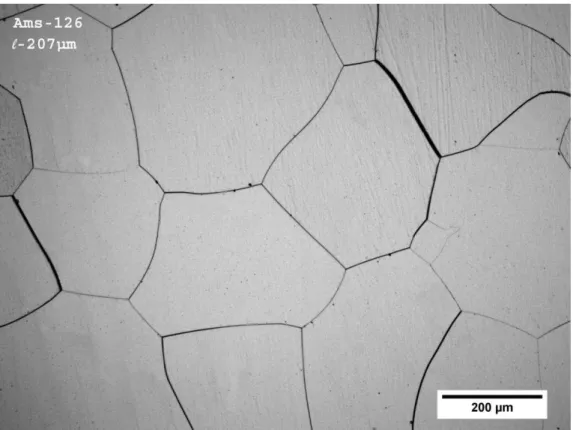 Figura 18. Micrografias da amostra 126 liga 3, com 3,3 %Si. Recozida a 1100°C com tempo de  encharque de 30 segundos, 100x de aumento