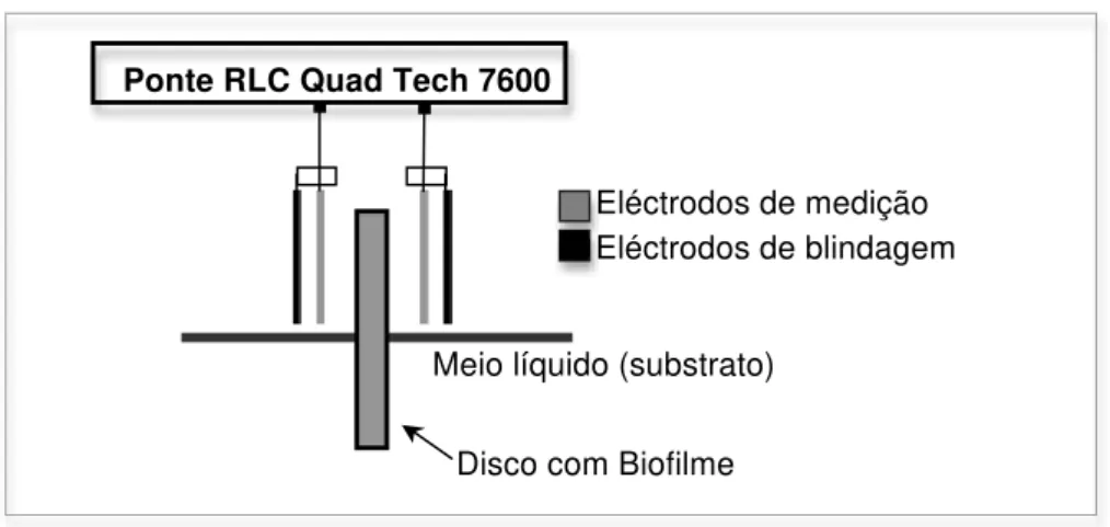 Figura 9 – Esquema do dispositivo construído para medição da capacidade eléctrica 