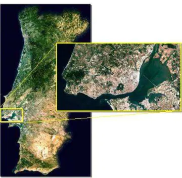 Figure 2.1 – Localization of Tagus estuary in Portugal map