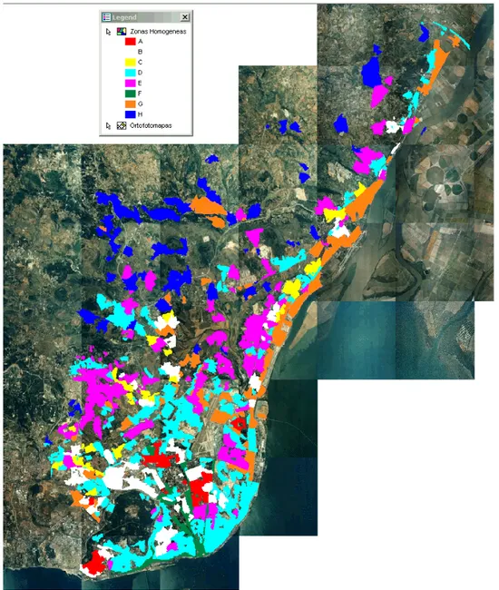 Figura IV.2.2. Zonas homogéneas de produção de resíduos na área metropolitana de Lisboa  (Norte) (Fonte: Sistema de Informação Geográfica da Valorsul)