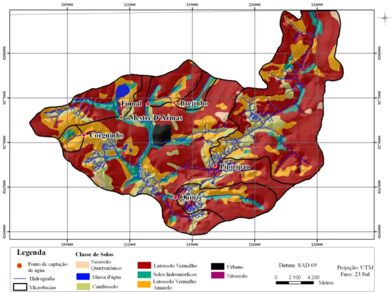 Figura 3 – Mapa de solos da microbacia do ribeirão Mestre D’Armas (Embrapa, 1978).