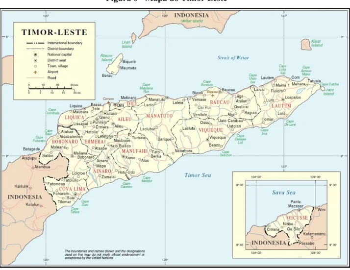 Figura 6 - Mapa do Timor Leste