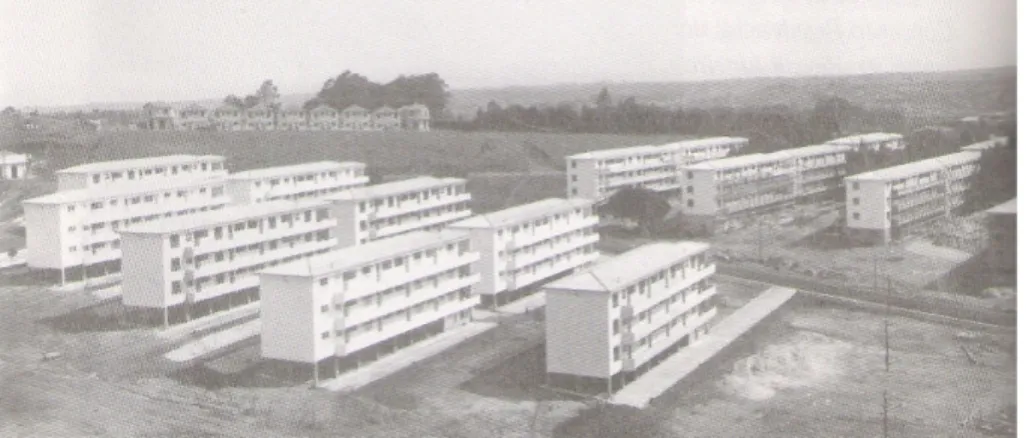 Foto 2 . Conjunto Residencial Vila Guiomar, em Santo André, SP. Fonte: Bonduki (1998, p.190)