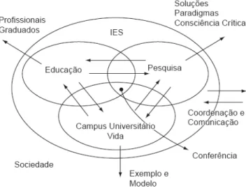 Figura 2.1 – Papel das IES na Sociedade (Tauchen e Brandli, 2006) 