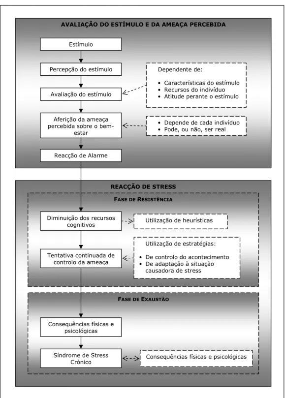 Figura 2.3 – Apresentação resumida do Modelo Sócio-Cognitivo de Stress Ambiental. 