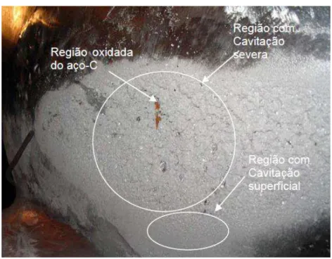 Figura 4 - Cavitação severa em turbina do tipo Francis da Usina Hidrelétrica de Foz do Areia