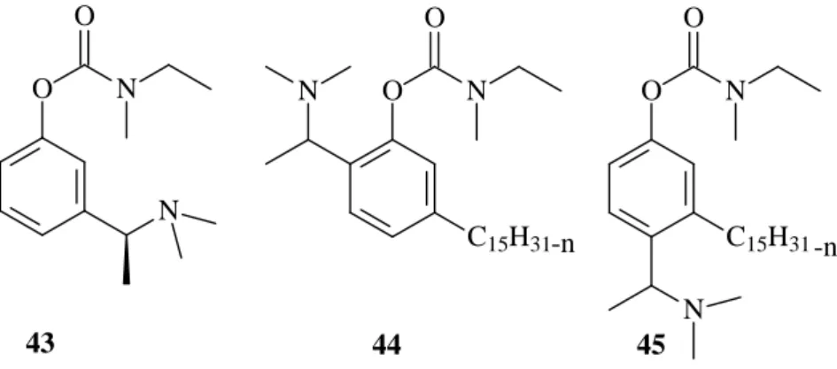 FIGURA 10. Rivastigmina e análogos derivados do cardanol. 