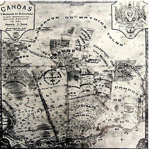 Figura 5 – Planta do povoado de Canoas, 1935 