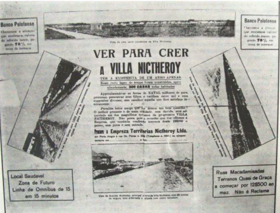 Figura 7 – Anúncio de vendas do loteamento Nictheroy em Canoas, 1933 