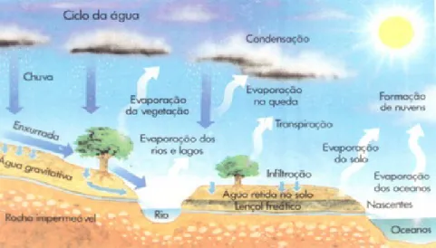 Figura 2.1: O ciclo da água ( http://www.infoescola.com/wp-content/uploads/2009/08/