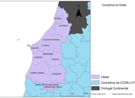 Figura  8  –  Concelhos do Oeste 