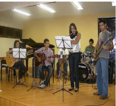 Figura 1.5 - Eu, tocando flauta na Universidade do Estado do Pará. 