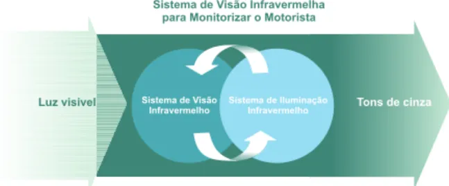 Figura 4.1: Módulos do sistema de captura e visão com luz infravermelha.