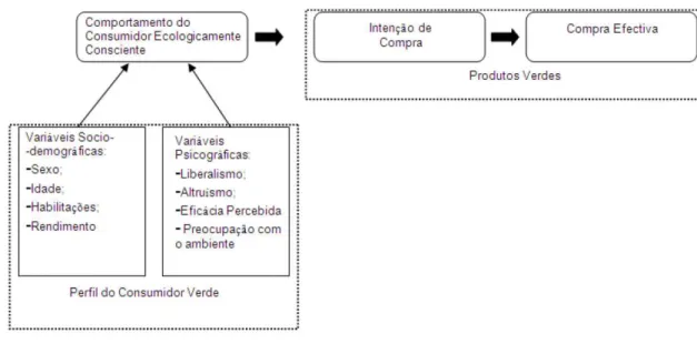 Figura 2.5  –  Modelo conceptual do Consumidor Verde (Afonso, 2010) 
