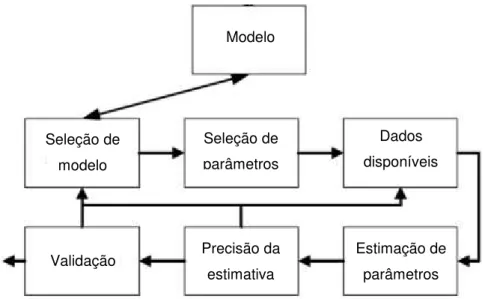 Figura 2.4 – Procedimento esquemático dos modelos dinâmicos (adaptado de Donoso-Bravo et al., 2011; 