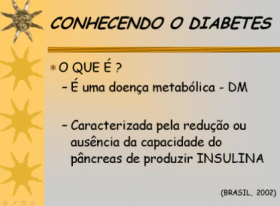 Figura 4: Conhecendo o Diabetes  Fonte: Pesquisadora 