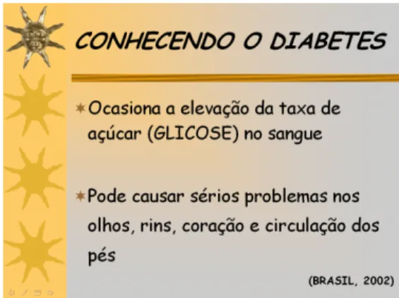 Figura 5: Conhecendo o Diabetes Fonte: Pesquisadora 