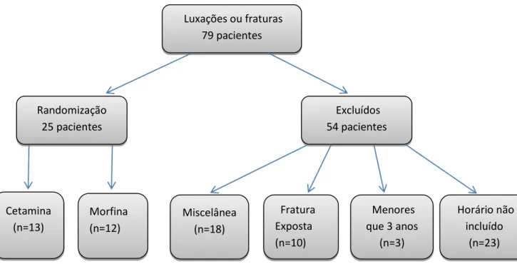 Figura 1- Fluxograma dos pacientes do estudo . 