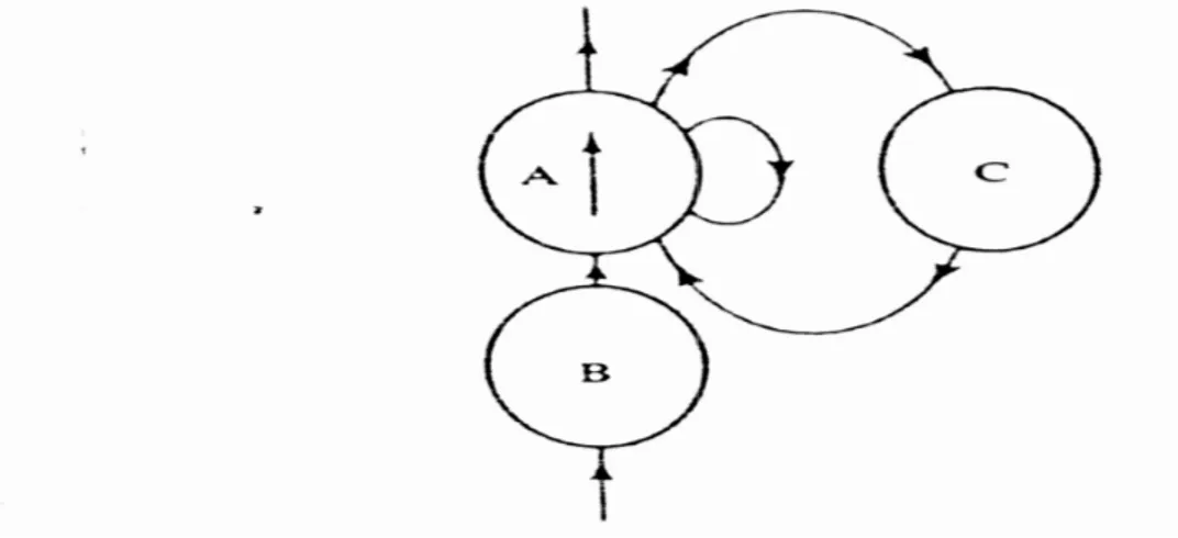 Figura 1.10: Modelo representando a intera¸c˜ao entre as part´ıculas de um fluido magn´etico