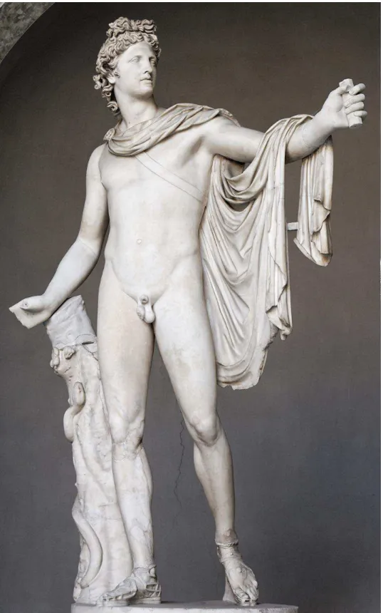 Figura  2  -  Apolo  de  Belvedere. Escultura  romana  de  mármore  feita  a  partir  de  uma  original  grega de bronze de 330-320 a.C
