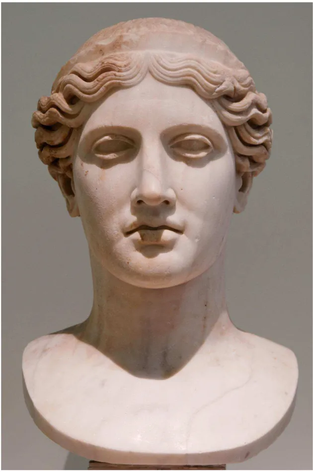 Figura 7 -Busto de Artemísia. Cópia romana feita em mármore no fim do Império de Adriano  por  volta  de  130-40  a