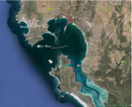 Figure 6 – Saldanha Bay actual satellite  picture. Source: Google maps. 
