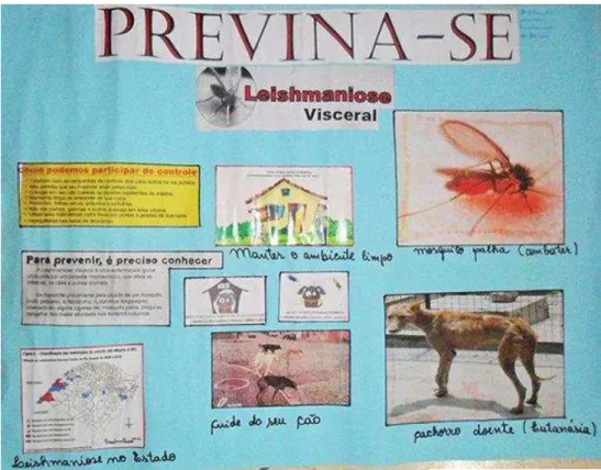 Figura 4 - Produção do grupo 1: Cartaz referente à prevenção da leishmaniose visceral