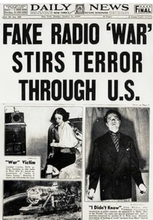 Figura 16  −  Capa do jornal Daily News do dia 31 de outubro de 1938. 