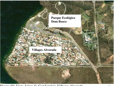 Figura 60: Vista Aérea do Condomínio Villages Alvorada  Fonte: Google Earth (2007).