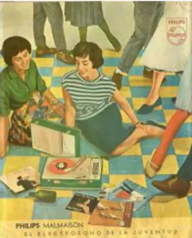Figura  2.  Propaganda  dos  anos  1950:  discos  para  ouvir  e  para  dançar. 