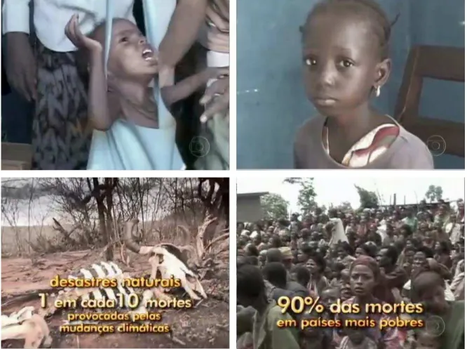 Figura 8 – O sofrimento da população africana. Imagens retiradas da notícia 05 