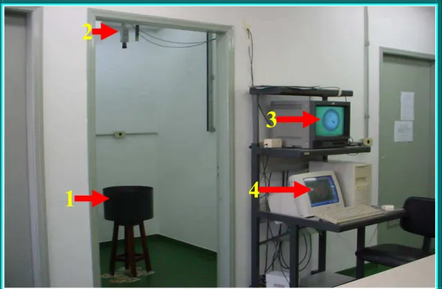 Figura 8 - Etho Vision® -(Vídeo Tracking Motion &amp; Behavior Recognition System Versão 1.90)- equipamento de  rastreamento em vídeo, usado no procedimento experimental para análise de movimentos 
