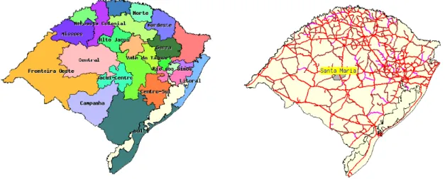 FIGURA 2  – Mapa do RS e localização da IES no RS em pesquisa 